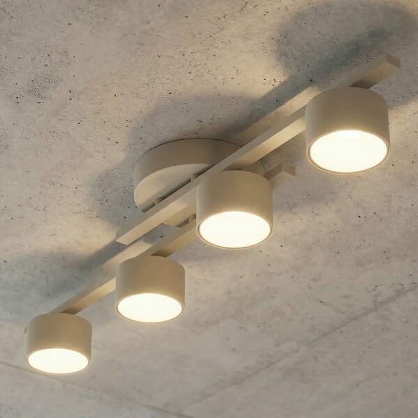 EMIBIG LIGHTING Φωτιστικό οροφής FRAGMENT, μπεζ, μήκος 87 εκ., 4 λάμπες, μέταλλο, ρυθμιζόμενος, Μπεζ, Σαλόνι / τραπεζαρία, Μέταλλο, σύγχρονο, Ημικυκλική οροφή με απόσταση