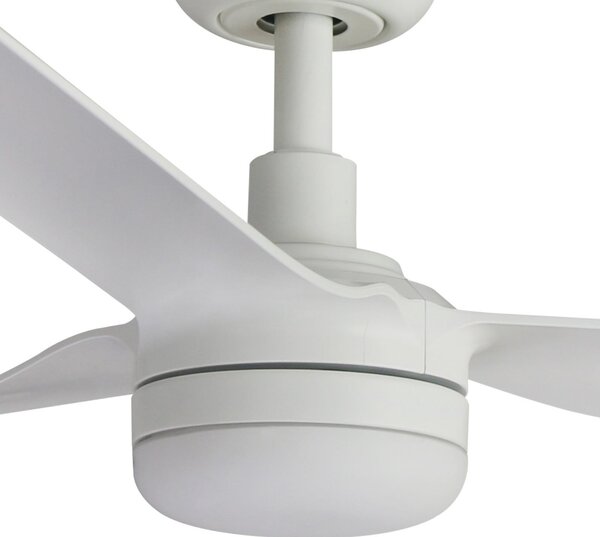 FARO BARCELONA Ανεμιστήρας οροφής LED Punt M, λευκός, DC, αθόρυβος, Ø 130 cm, CCT, ρυθμιζόμενος, Λευκό, Σαλόνι / τραπεζαρία, Μέταλλο, σύγχρονο