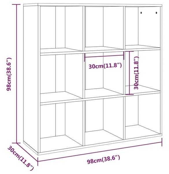 Βιβλιοθήκη Γκρι Sonoma 98 x 29 x 97,5 εκ. - Γκρι