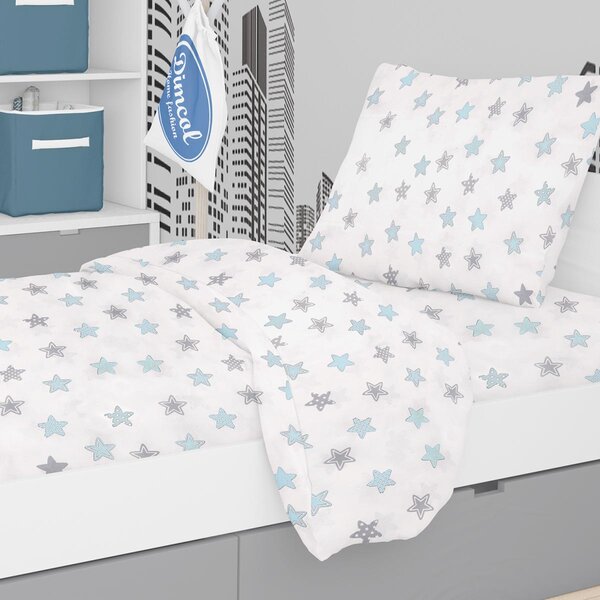 Σεντόνια Μονά (Σετ 3τμχ) Dimcol Star 104 Sky Blue