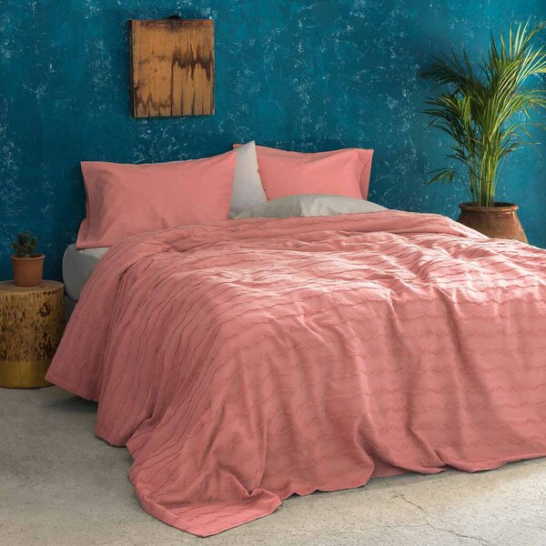 Κουβερτόριο Υπέρδιπλο (230x250) Nima Bed Linen Oleada Coral