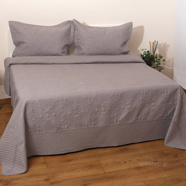 Κουβερλί Μονό (Σετ 160x240) Anna Riska Bedcover Olivia Grey