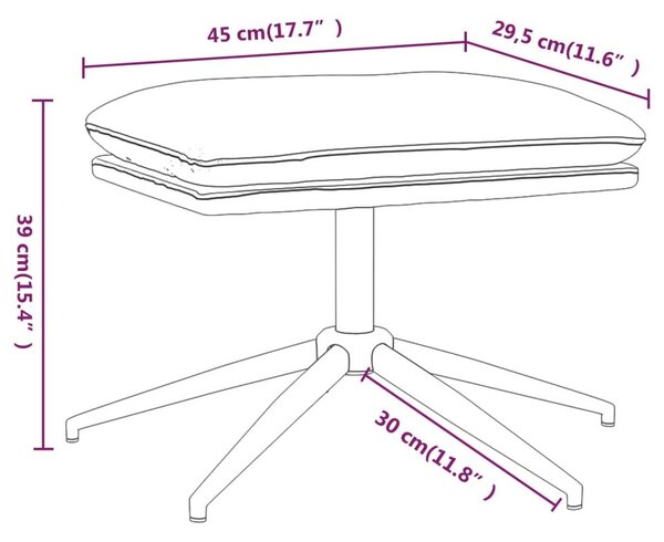 Υποπόδιο Καφέ 45x29,5x35 εκ. από Γυαλιστερό Συνθετικό Δέρμα - Καφέ