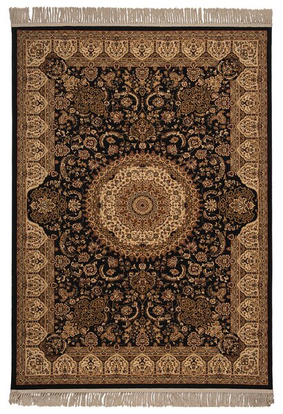 Χαλί (133x190) Βιοκαρπέτ Isfahan 2879A Black/ Cream