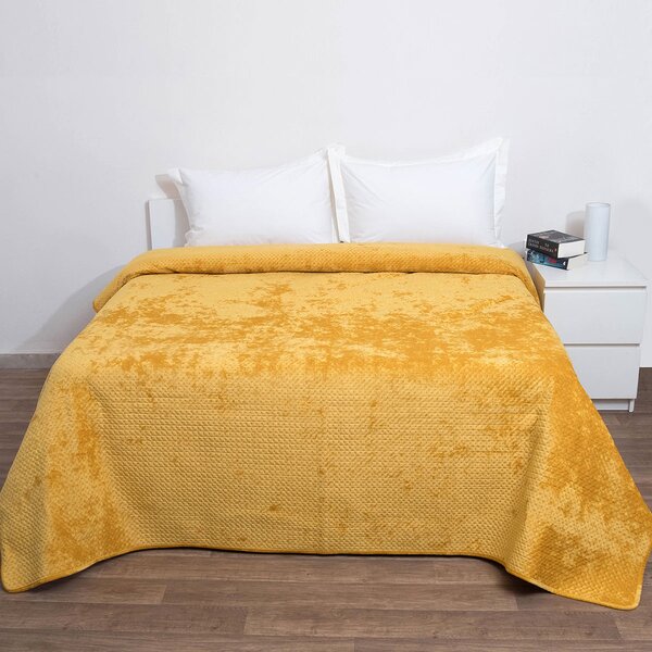 Κουβερλί Βελουτέ Μονό (160x220) Anna Riska Velvet Verona Mustard