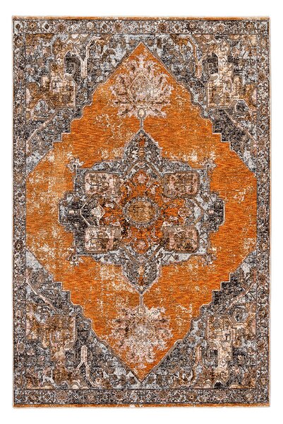 Χαλί Διαδρόμου (80x150) Βιοκαρπέτ Naf Naf Amaro S373B Brown/Multi Grey