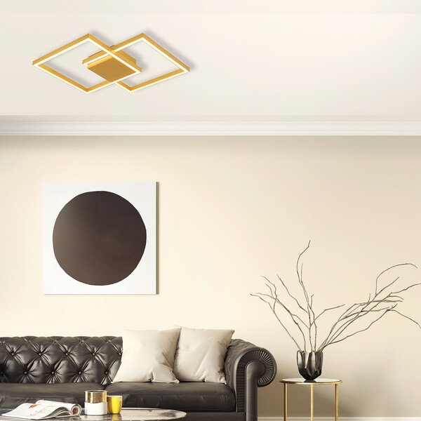 Φωτιστικό Πλαφονιέρα Led Dimmable Zambelis 2028 Gold Matt