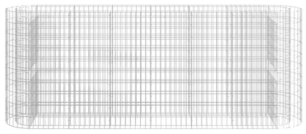 Συρματοκιβώτιο-Γλάστρα Υπερυψωμένη 260x50x100 εκ Γαλβαν. Ατσάλι - Ασήμι