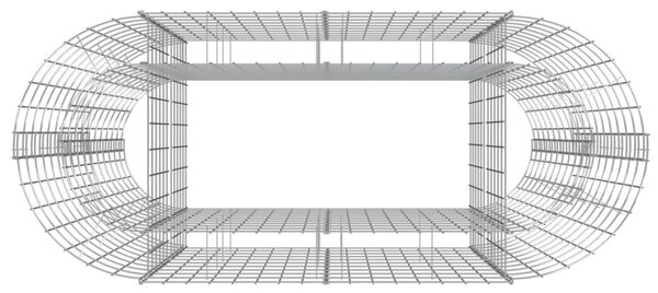 Συρματοκιβώτιο-Γλάστρα Υπερυψωμένη 120x50x100 εκ Γαλβαν. Ατσάλι - Ασήμι