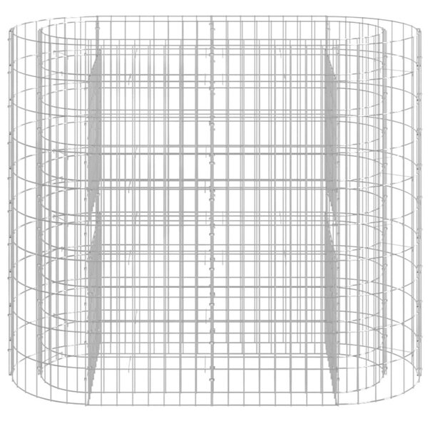 Συρματοκιβώτιο-Γλάστρα Υπερυψωμένη 120x50x100 εκ Γαλβαν. Ατσάλι - Ασήμι