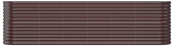 Ζαρντινιέρα Καφέ 260x40x68 εκ. Ατσάλι με Ηλεκτρ. Βαφή Πούδρας - Καφέ