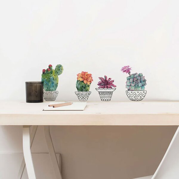 Αυτοκόλλητα Τοίχου Ango Cactus Vases 59181