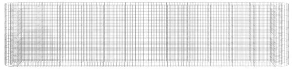 Συρματοκιβώτιο-Γλάστρα Υπερυψωμένη 470x50x100 εκ Γαλβαν. Ατσάλι - Ασήμι