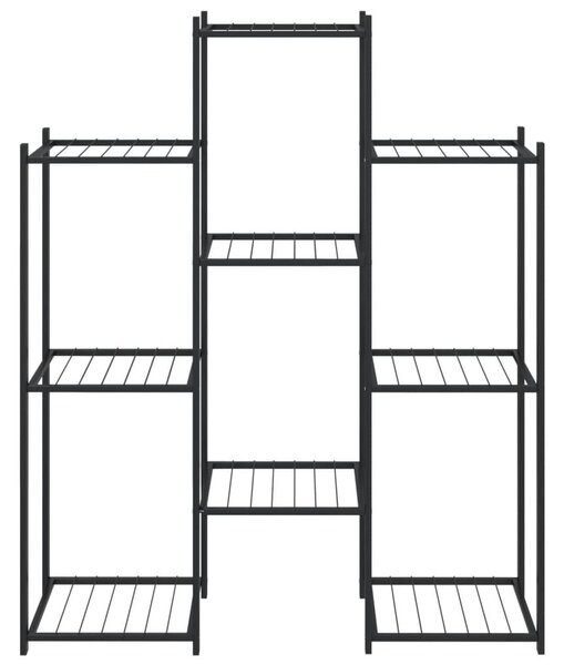 Βάση Λουλουδιών Μαύρη 83 x 25 x 100 εκ. Σιδερένια - Μαύρο
