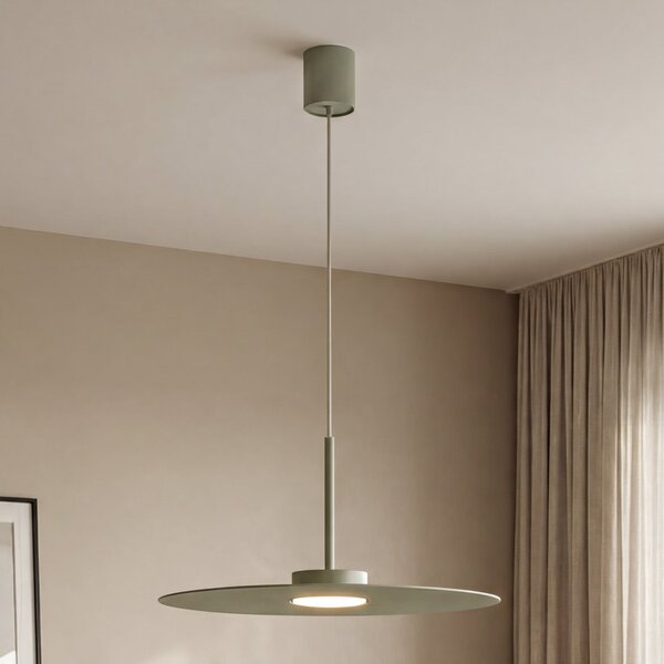 Nowodvorski Lighting Κρεμαστό φωτιστικό Simone, χάλυβας, πράσινο σαλέ, Ø 40 cm, GX53, ρυθμιζόμενος, Πράσινο, Σαλόνι / τραπεζαρία, Μέταλλο, σύγχρονο