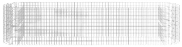 Συρματοκιβώτιο-Γλάστρα Υπερυψωμένη 500x100x100 εκ Γαλβ. Ατσάλι - Ασήμι