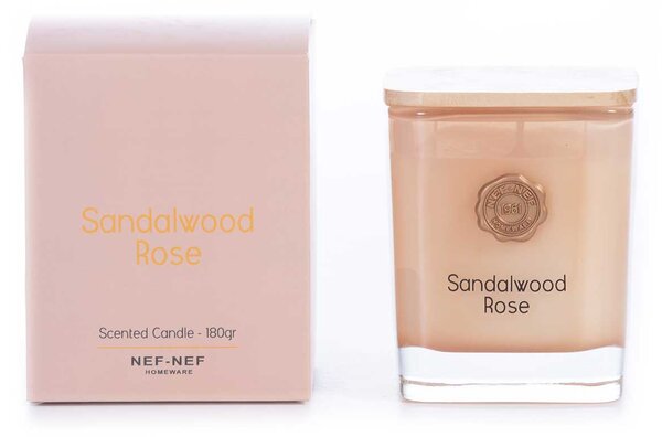 Κερί Αρωματικό 180gr Nef-Nef Homeware Sandalwood Rose