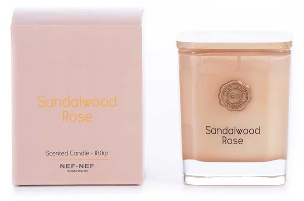 Κερί Αρωματικό 180gr Nef-Nef Homeware Sandalwood Rose