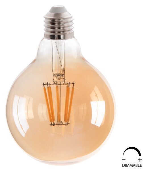 ΛΑΜΠΤΗΡΑΣ GLOBO LED FILAMENT 8W E27 3000K ΧΡΥΣΟ DIMMABLE HM4050.02