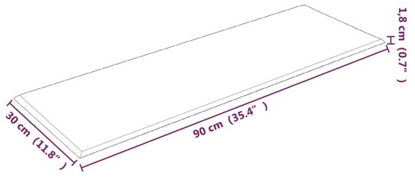 Πάνελ Τοίχου 12 τεμ. Μπλε 90 x 30 εκ. 3,24 μ² Βελούδινα - Μπλε