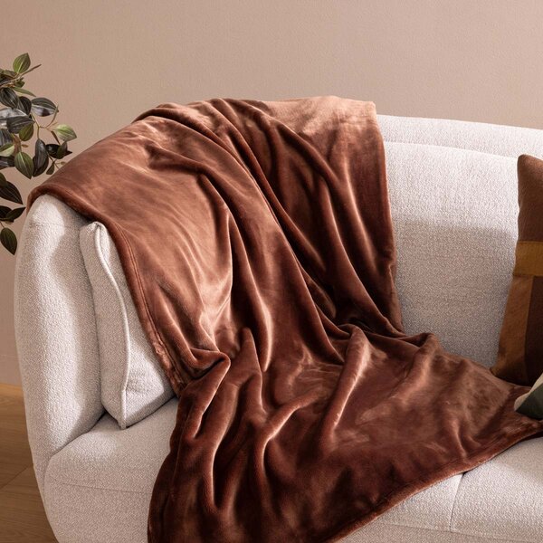 Κουβέρτα Καναπέ Fleece (130x180) A-S Cuddly Marron 204515D