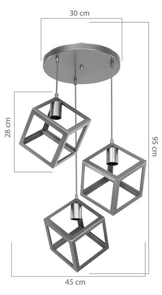 ΦΩΤΙΣΤΙΚΟ ΟΡΟΦΗΣ ΤΡΙΦΩΤΟ DEEPORA PAKOWORLD Ε27 ΛΕΥΚΟ 30X80X80ΕΚ