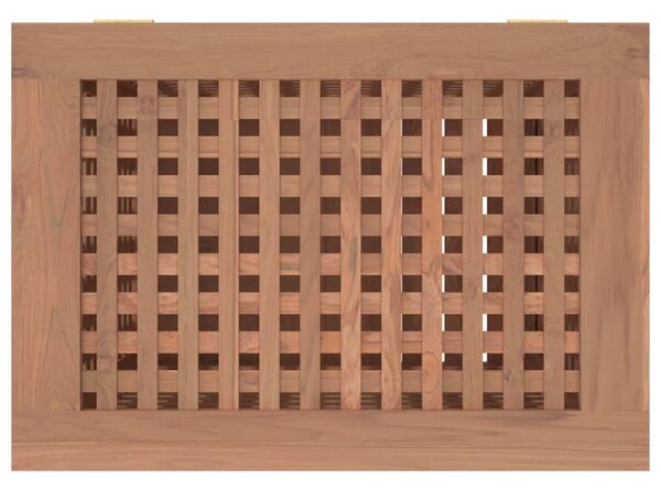 Καλάθι Άπλυτων 50x35x60 εκ. από Μασίφ Ξύλο Teak - Καφέ