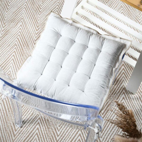 Μαξιλάρι Καρέκλας 2 Όψεων (38x38+4) S-F Helios White CUD092005GAL