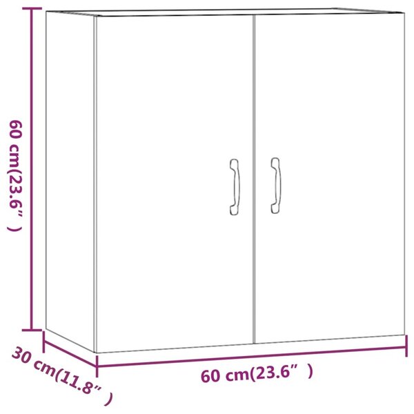 Ντουλάπι Τοίχου Sonoma Δρυς 60x31x60 εκ. Επεξεργασμένο Ξύλο - Καφέ