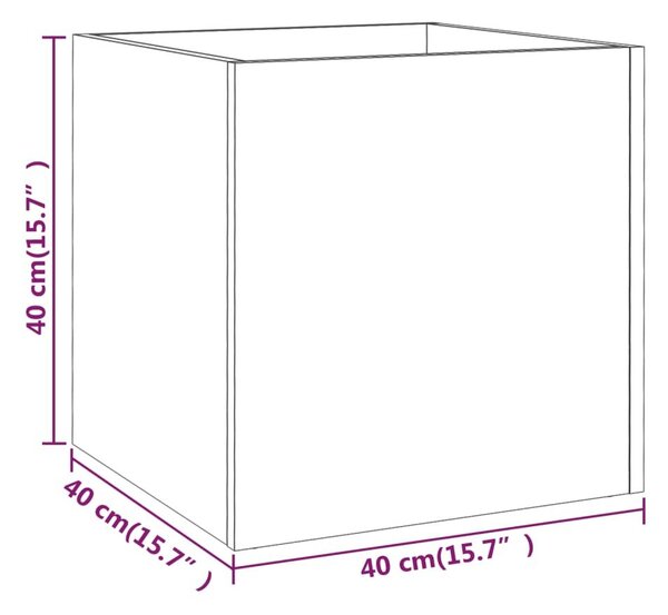 Ζαρντινιέρα Sonoma Δρυς 40 x 40 x 40 εκ. από Επεξεργασμένο Ξύλο - Καφέ