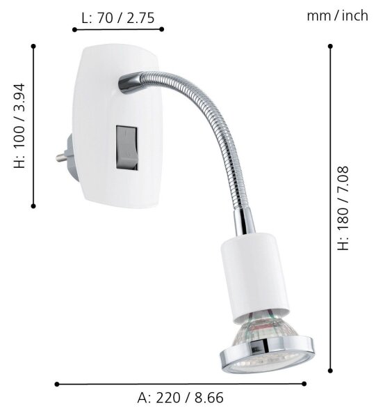 EGLO 92934 - Φως σποτ LED MINI 4 1xGU10/2,5W LED