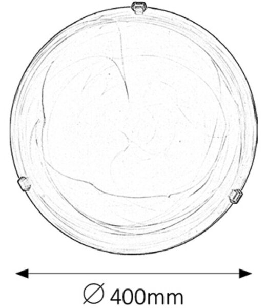 Rabalux 3353 - Φως οροφής ALABASTRO 2xE27/60W/230V