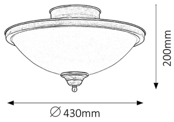 Rabalux 2759 - Φως οροφής ELISETT 2xE14/40W/230V