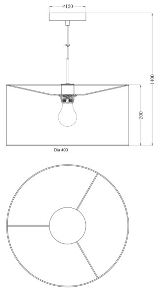 Globo 15188H - Πολύφωτο AMY I 1xE27/60W/230V