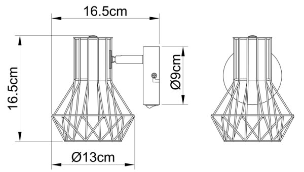 Globo 54017-1 - Προβολέας τοίχου PRISKA 1xE27/40W/230V