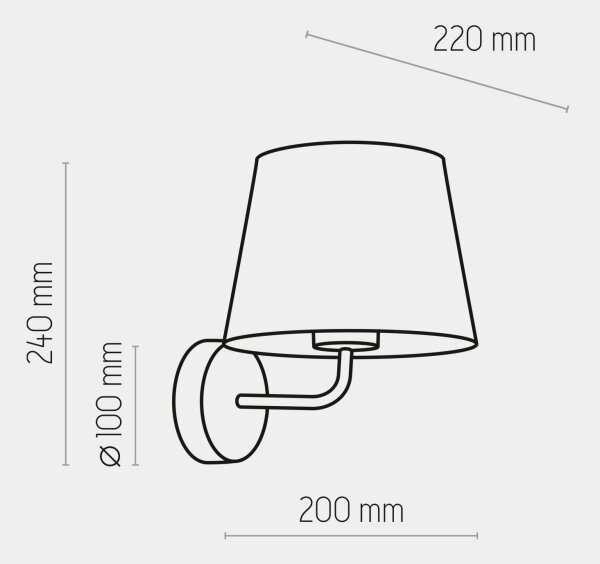 Φωτιστικό τοίχου MAJA 1xE27/15W/230V λευκό