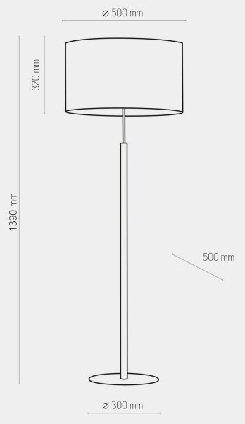 Επιδαπέδια λάμπα DEVA 1xE27/25W/230V γκρι