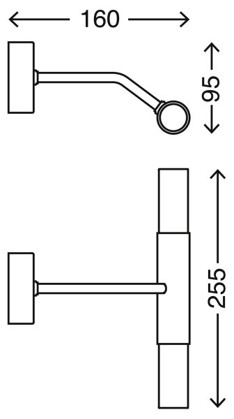 Briloner 2096-022 - Φωτιστικό τοίχου LED 2xG9/2,25W/230V