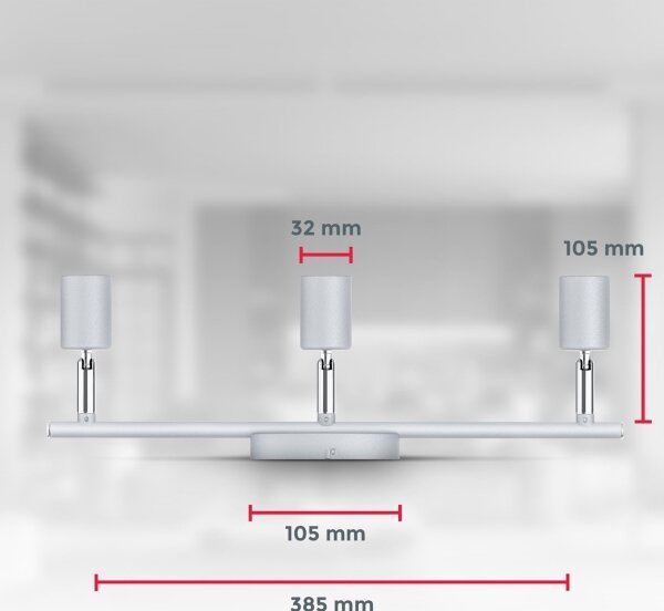 B.K.Licht 1409 - Φωτιστικό σποτ LED 3xGU10/5W/230V