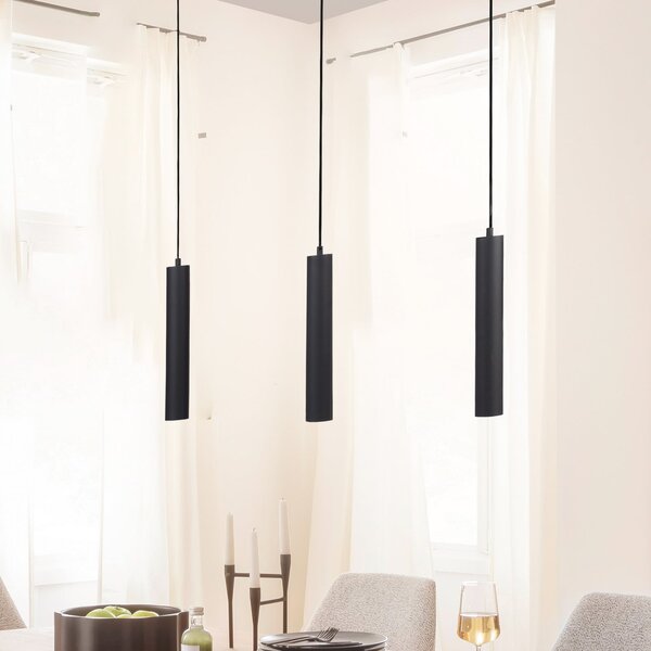 Schöner Wohnen Κρεμαστό φωτιστικό LED DANTE, μαύρο, 3 x GU10, μήκος 90 cm, μέταλλο, Μαύρο, Σαλόνι / τραπεζαρία, Μέταλλο, σύγχρονο