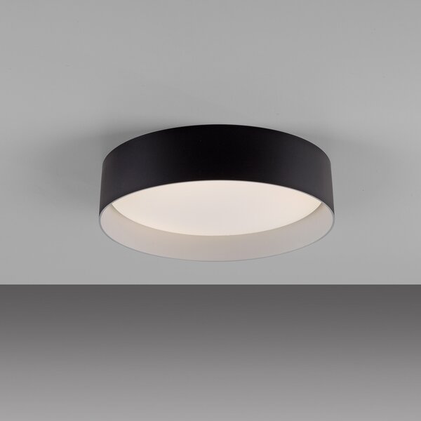 Schöner Wohnen Φωτιστικό οροφής LED TAVOLI, μαύρο, Ø 29 cm, μέταλλο, CCT, ρυθμιζόμενη ένταση, ρυθμιζόμενος, Μαύρο, Σαλόνι / τραπεζαρία, Μέταλλο