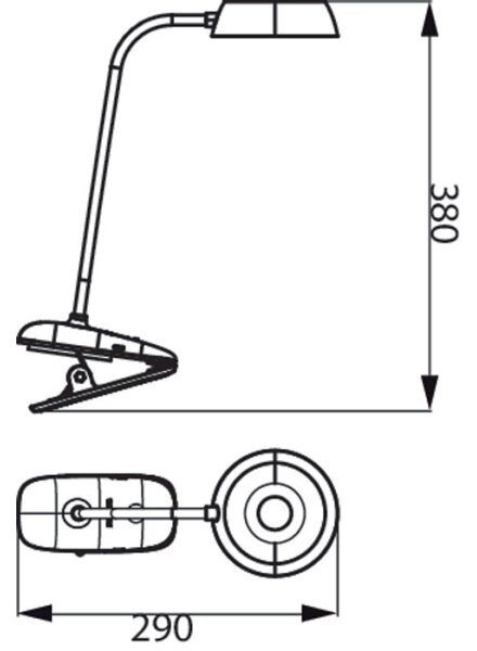 Philips - Φωτιστικό LED Dimmable με κλιπ DONUTCLIP LED/3W/5V λευκό