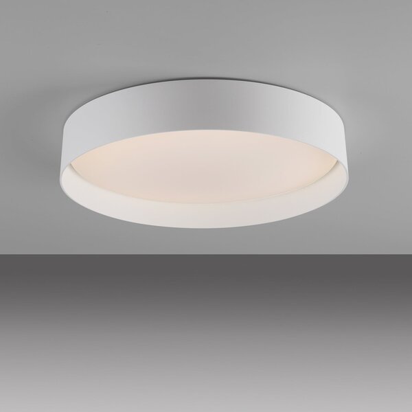 Schöner Wohnen Φωτιστικό οροφής LED TAVOLI, λευκό, Ø 39 cm, μέταλλο, CCT, ρυθμιζόμενη ένταση, ρυθμιζόμενος, Λευκό, Σαλόνι / τραπεζαρία, Μέταλλο