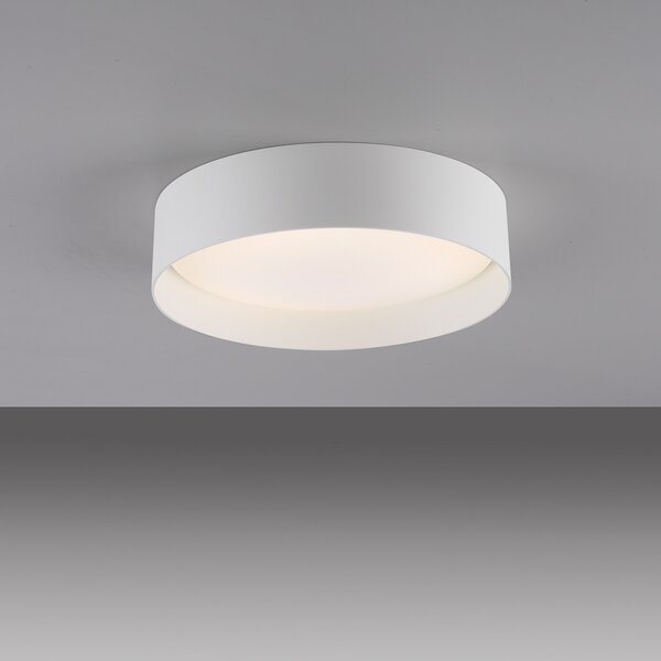 Schöner Wohnen Φωτιστικό οροφής LED TAVOLI, λευκό, Ø 29 cm, μέταλλο, CCT, ρυθμιζόμενη ένταση, ρυθμιζόμενος, Λευκό, Σαλόνι / τραπεζαρία, Μέταλλο