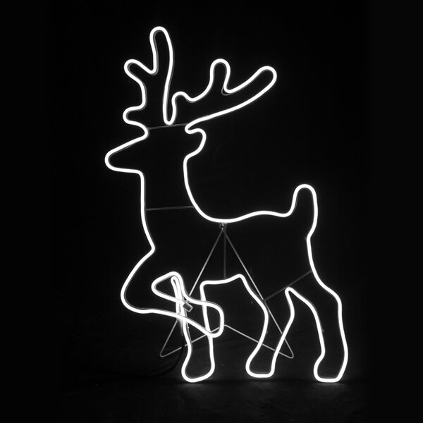 "STANDING REINDEER" 500LED ΣΧΕΔΙΟ 5m ΦΩΤΟΣΩΛ ΝΕΟΝ ΨΥΧΡΟ ΛΕΥΚΟ IP44 54x82cm 1.5m ΚΑΛΩΔ