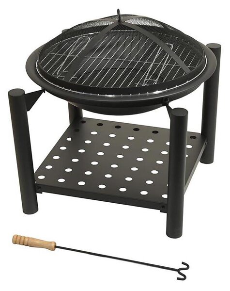 Portable ξύλο campfire με ένα grate 48 cm