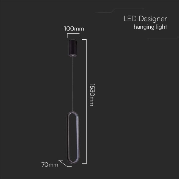 Πολύφωτο LED με συρματόσχοινο LED/13W/230V 3000K μαύρο