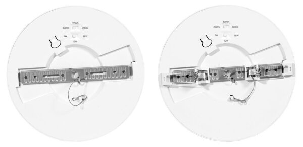 Ecolite WPCB2-18W/BI - Πάνελ LED LEXA LED/6/12/18W/230V λευκό