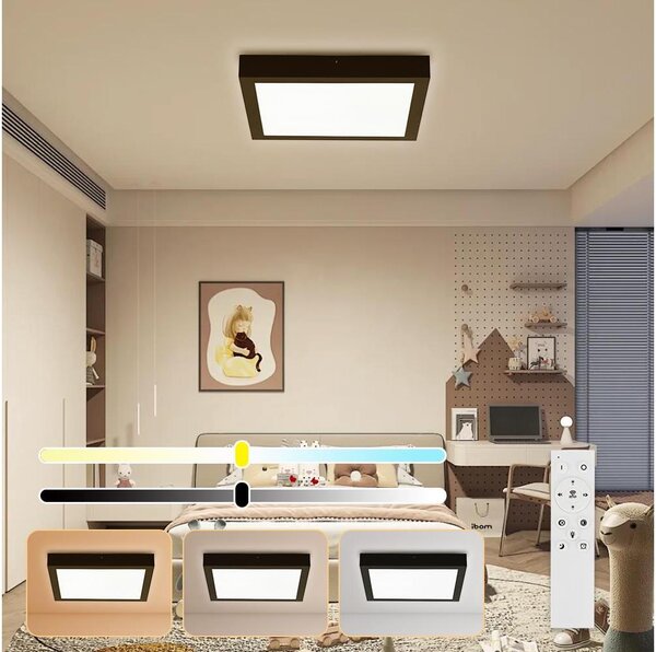 Brilagi-Φωτιστικό μπάνιου dimming LED FRAME SMART LED/24W/230V IP44 black+RC