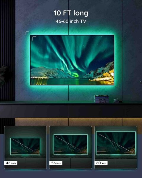 Govee - TV 46-60" SMART LED φωτισμός τηλεόρασης backlight RGB + τηλεχειριστήριο